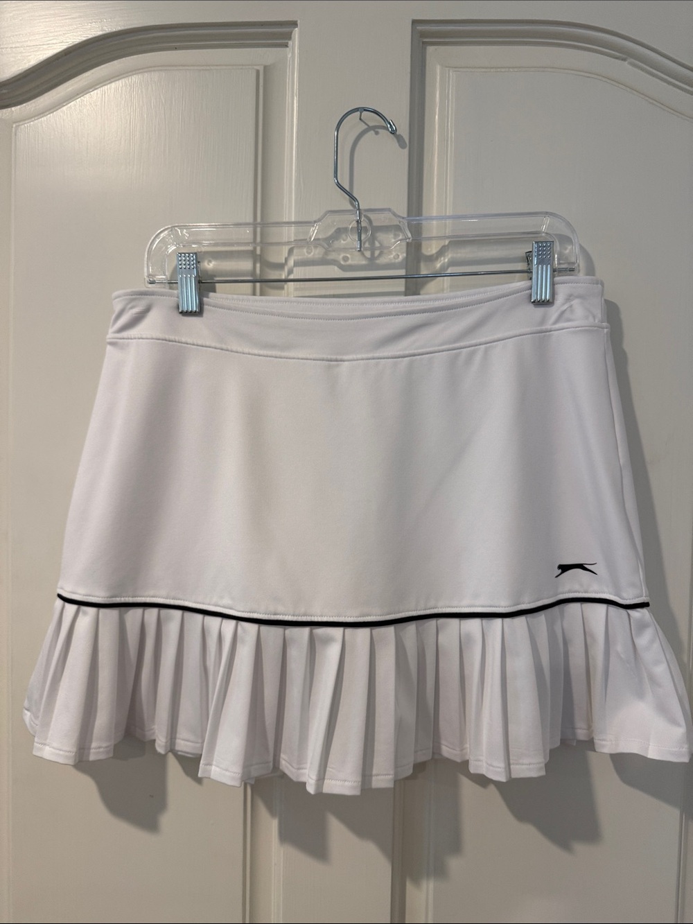 Slazenger White Skater Tennis Skirt with Black Trim